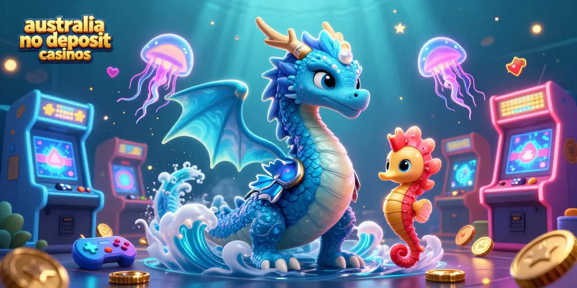 Engage with australia no deposit casinos featuring vibrant characters and arcade elements in a rich underwater scene.