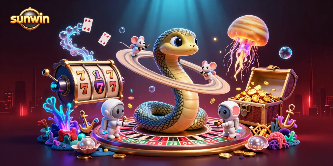Experience the thrill of sunwin gaming as astronauts bet on cosmic roulette rings.