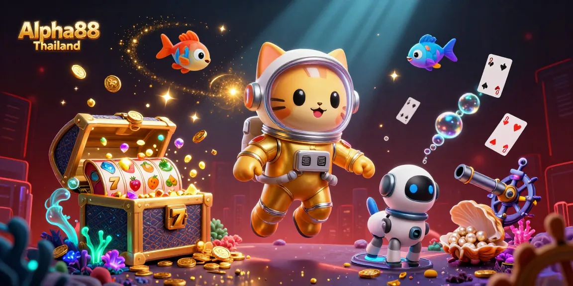 Experience thrilling rewards at Alpha88 Thailand with vibrant casino-themed space adventure.