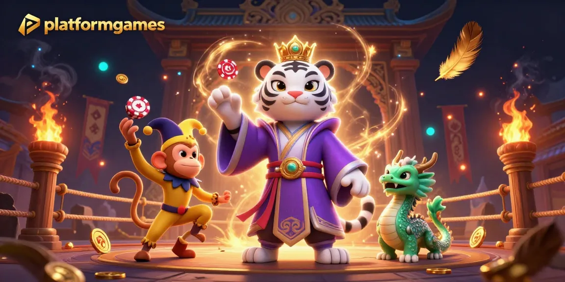 Engage with platformgames in a vibrant casino scene featuring lively characters and dynamic gambling elements.