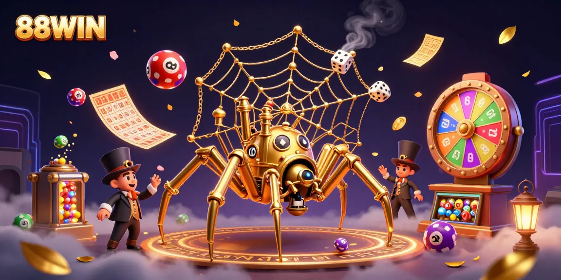 Experience thrilling wins at 88WIN with vibrant lottery elements and captivating prizes.