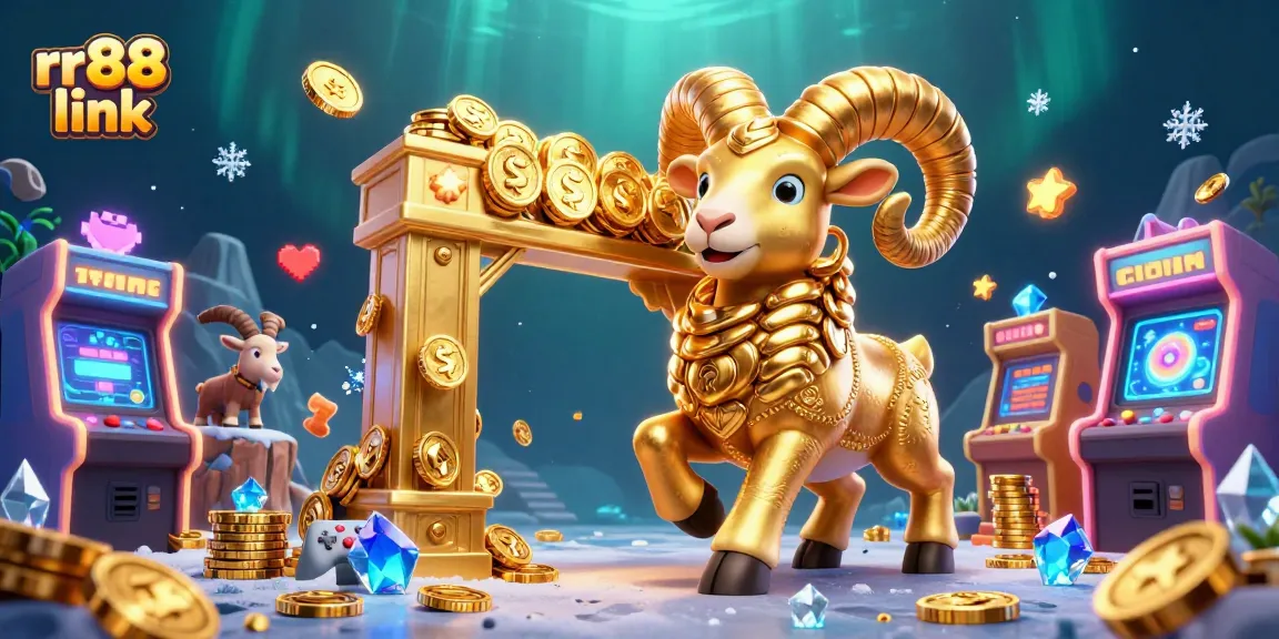 Engage with winning strategies at the rr88 link, where colorful 3D casino game elements abound in a dynamic illustration.