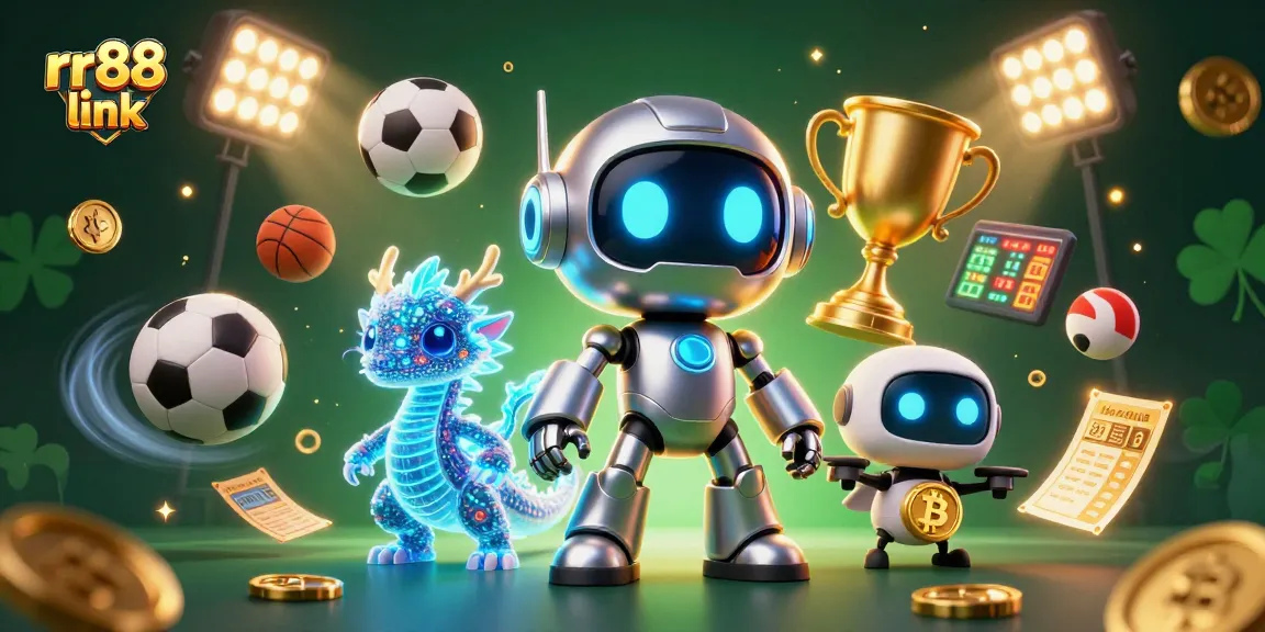 Experience excitement with RR88 link, showcasing animated characters in a vibrant casino scene.