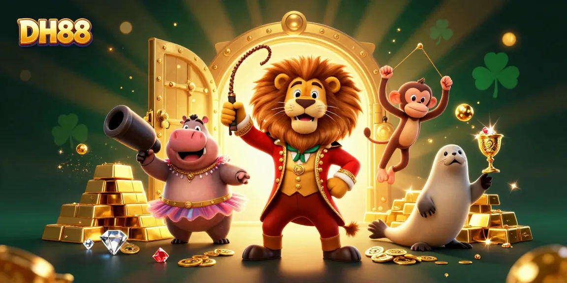 Engage in thrilling bets at DH88 as the ringmaster lion leads a spectacular casino adventure.