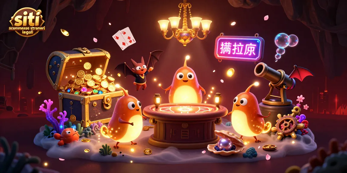 Gioca sui siti scommesse stranieri legali con questa vivace illustrazione del casinò.