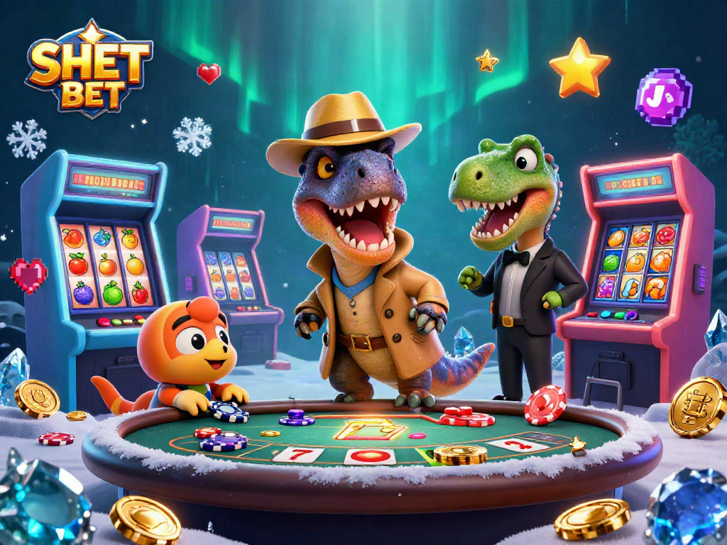 Experience thrilling gameplay with SH BET as a velociraptor card counter at the blackjack table.