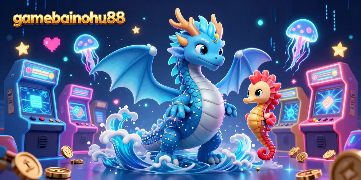 Join the exciting world of gamebainohu88 with glowing jellyfish and a dragon knight!